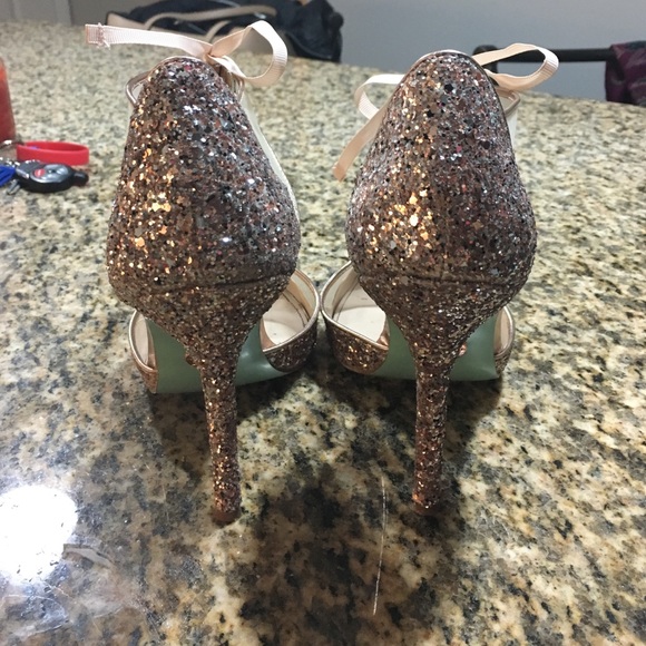 Betsey Johnson Champagne heels - Picture 2 of 3