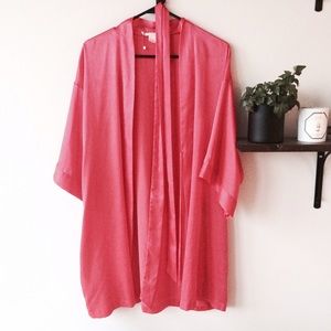 Pink Silk Robe