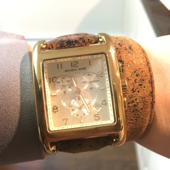 Michael Kors Double Wrap Leather Watch