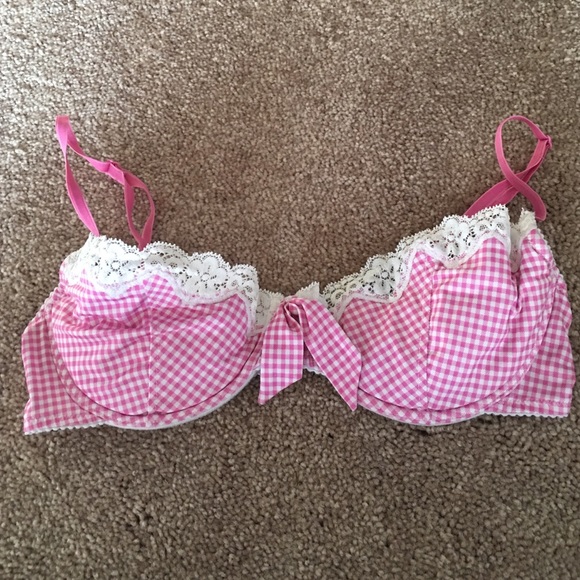 💋Hot Pink Gingham Bra💕