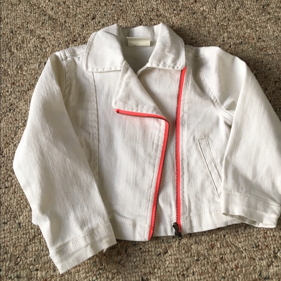 Crazy 8s white denim toddler jacket