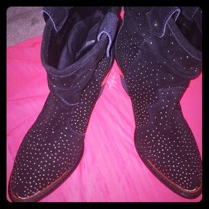 Gianni bini black suede boots 8.5