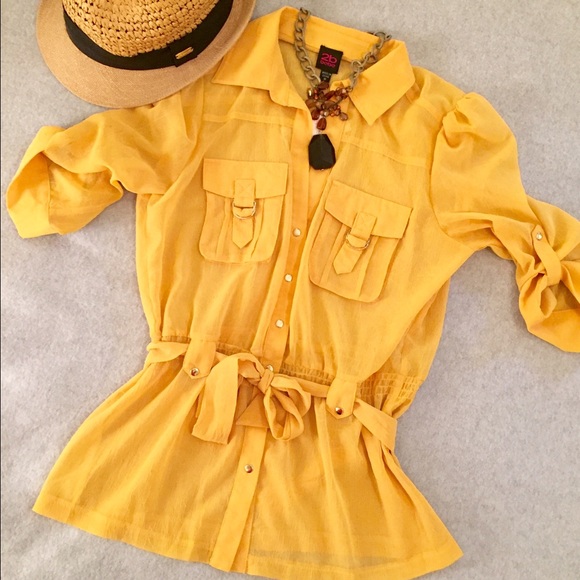 2B Bebe Yellow Blouse