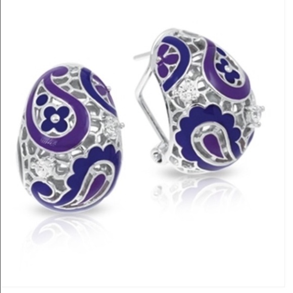 Belle etoile Purple n blue earrings