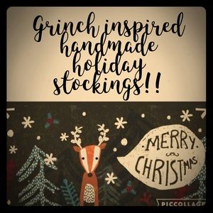 Handmade Grinch inspired Christmas 🎄Stockings