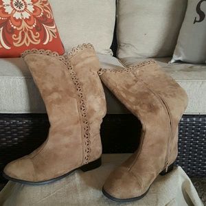 Tan lace  boots