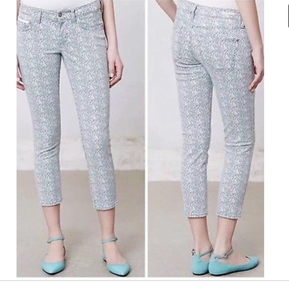 Anthropologie floral jeans pilcro 27 like new - Picture 2 of 4
