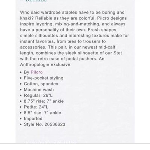 Anthropologie floral jeans pilcro 27 like new - Picture 3 of 4