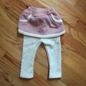 Pink skirt with attached leggings