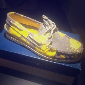 Gray/Yellow Men's Sperry Top-Sider