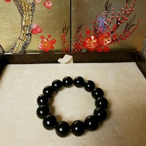 Stretchy Black Bead Braclet