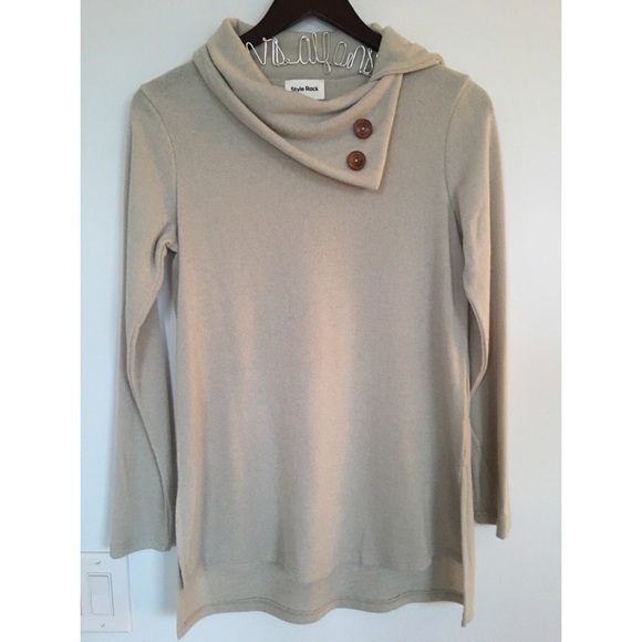 Last One Stone LongSleeve Cowl Neck Sweater Top - Picture 3 of 3