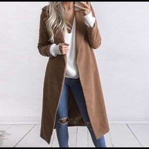Make an offer! Long Lapel Camel Coat
