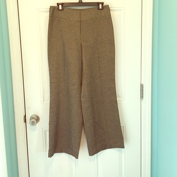 Beautiful gold and black tweed, wide leg trouser