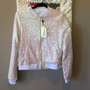 🔴SOLD🔴Eleven Paris Sequin Bomber Jacket✨