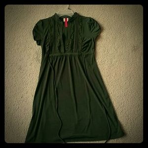 Lace Detailed Knee Length Dress