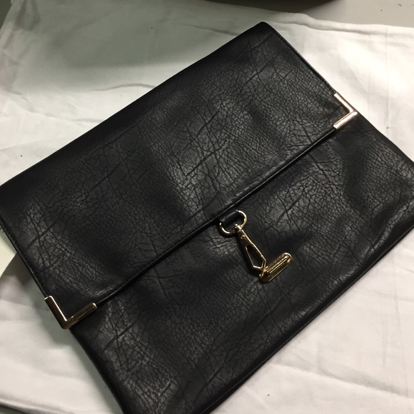 Over side leather clutch