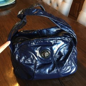 Marc by Marc Jacobs navy patent leather satchel