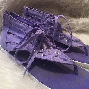 LOWEST PRICE !! Purple Converse Lace Up Sandals