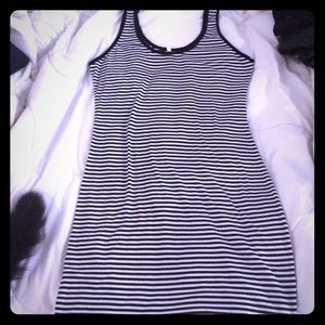 Black & white striped dress