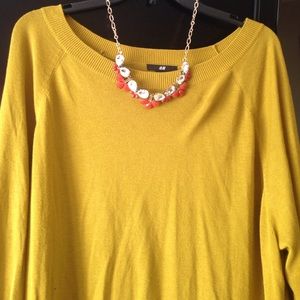 H&M Shirt Mustard Green Large