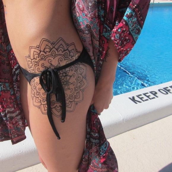 X Large Hand Drawn Mandala Temporary Tattoo