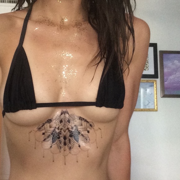 Bust Piece Hand Drawn Temporary Tattoo - Picture 2 of 2