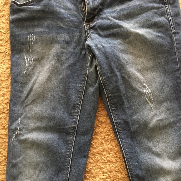 H&M Skinny Low Waist Denim Blue Jeans - Picture 3 of 4