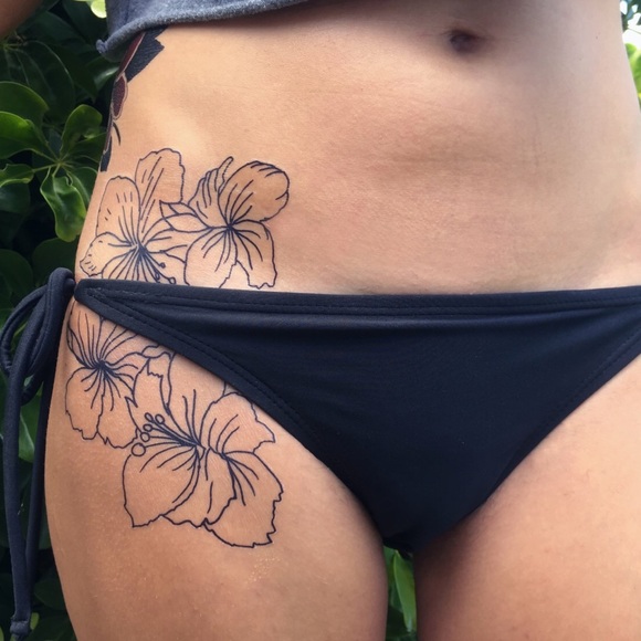 Large Floral Temporary Tattoo
