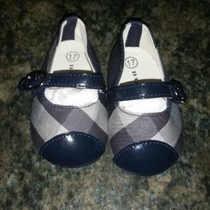 *Summer Sale* Navy Blue Burberry Ballet Flats