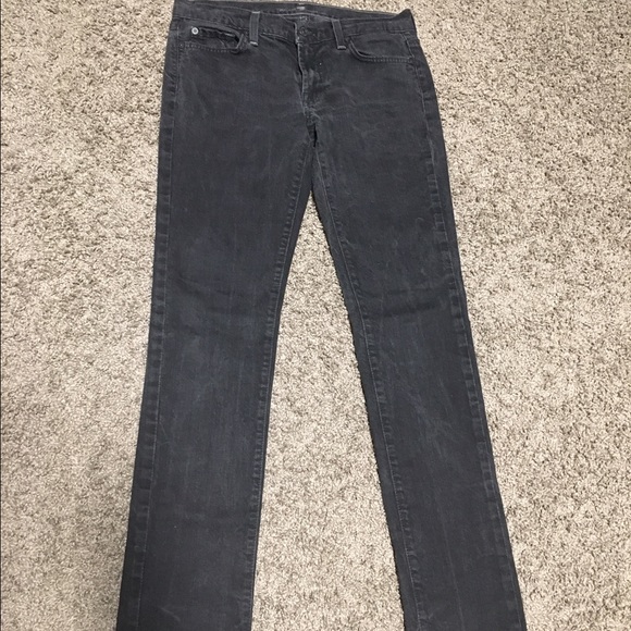 7 for all mankind Black (faded wash) skinnies Sz28