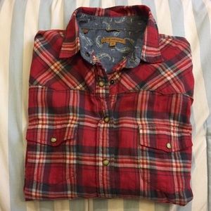 Cotton flannel print shirt