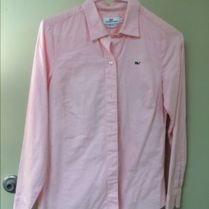 Pink vineyard vines button down