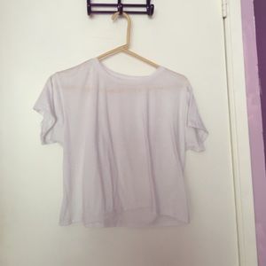 Sheer white crop top