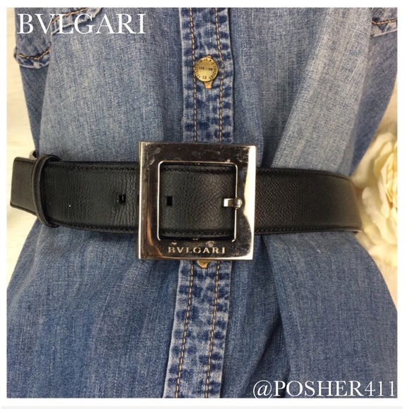 BVLGARI BLACK LEATHER BELT main image 6