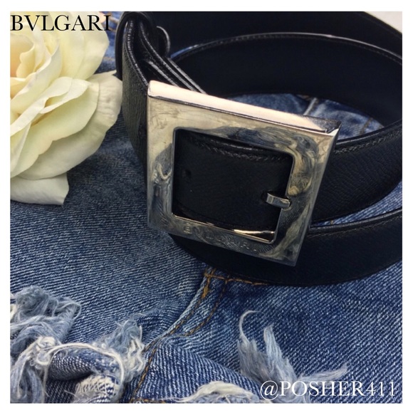 BVLGARI BLACK LEATHER BELT main image 7