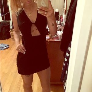 Black cut out dress