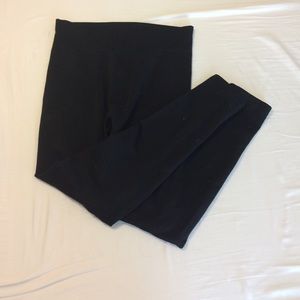 Black Fleece Lined Leggings (Maternity)
