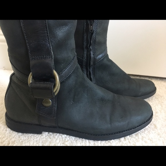 Cole Haan Nike Air Black Suede Riding Boots Sz 6 - Picture 4 of 4