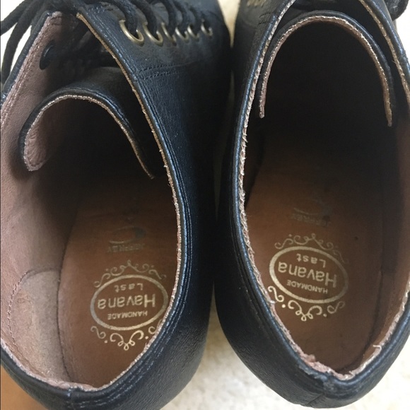 Jeffrey Campbell 99 Tie Black Wedge Booties sz 6 - Picture 4 of 4