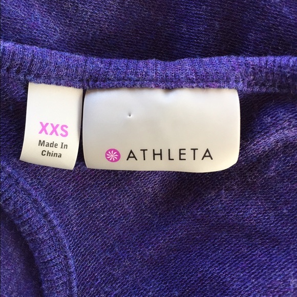 Athleta Blue Back Cross Stretch Long Yoga Tank XXS - Picture 3 of 4