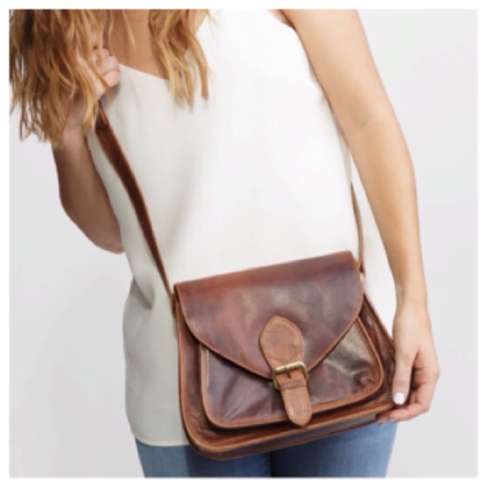 🍃💕JOYN All Leather Messenger Crossbody Bag - Picture 5 of 5