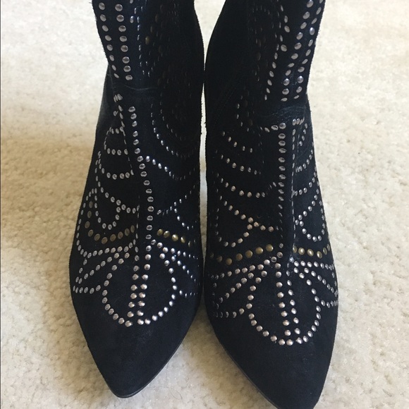 Aldo Jodetha Black Studded Western Ankle Boot sz 6 - Picture 3 of 4