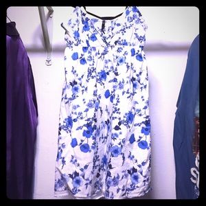 White floral cotton dress