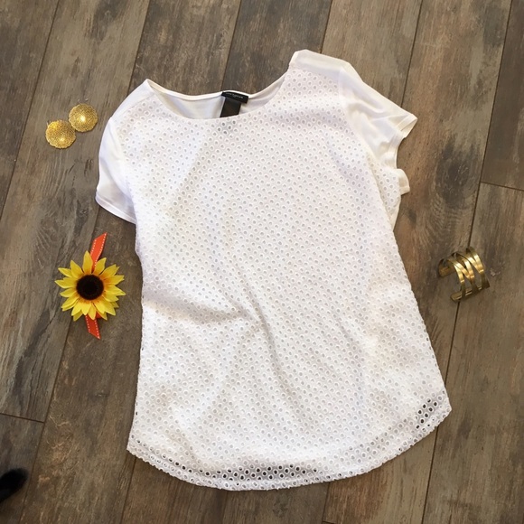 Ann Taylor Tops - 💐DONATING SATURDAY💐 White top w/ eyelet front