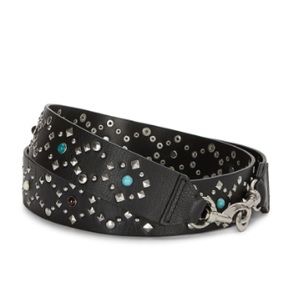 Multi Stud Leather Guitar Strap