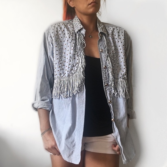 Pat & Janet Tops - Vintage Frayed Western Top🔹