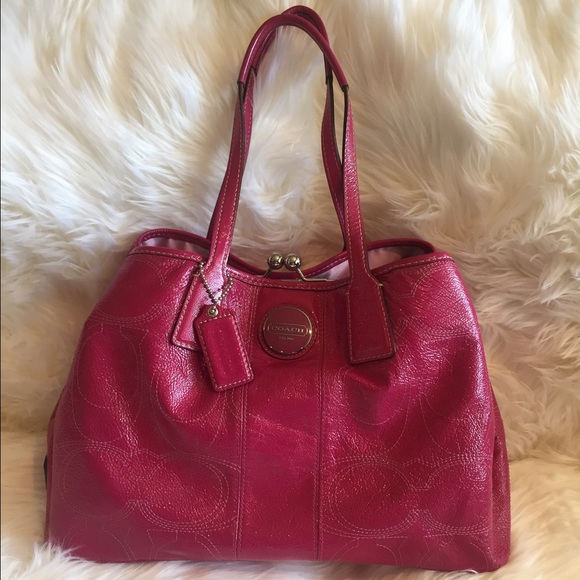 Coach ink patent Lester purse