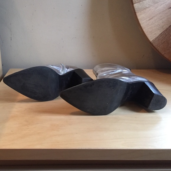 Acne Metallic Silver Ankle Boot - Picture 2 of 4