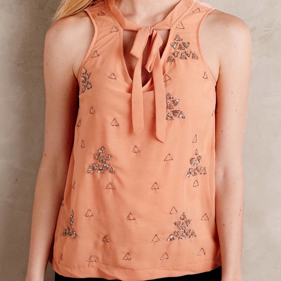 Anthropologie Akemi + Kin Devon Beaded Tank Size S - Picture 1 of 4